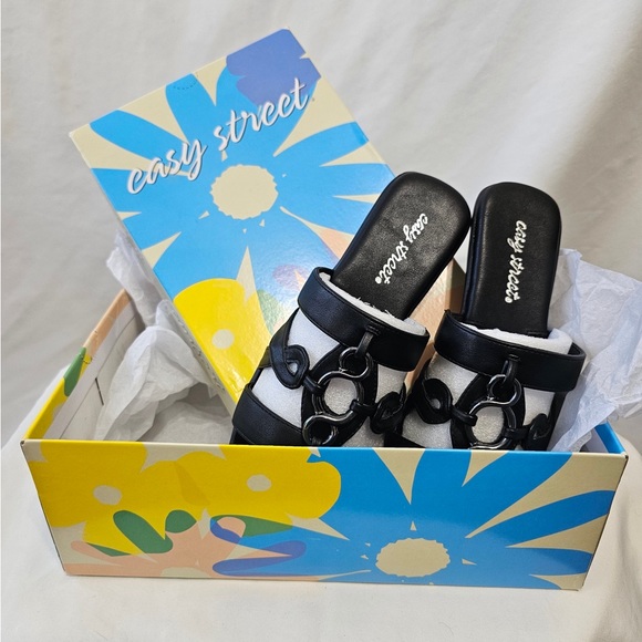 *NWT* Easy Street Women’s Black Torrid Slide Sandals Size 8.5 M - Picture 9 of 10